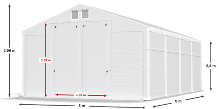 8x8 m Namiot magazynowy - Klasyk (art. 229847)