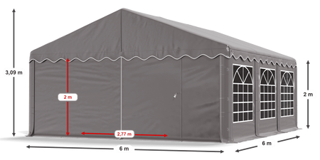 6x6 m Namiot imprezowy - Ekonomiczny (art. 966271)