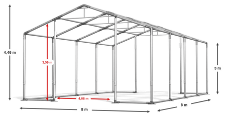 8x8 m Namiot imprezowy - Klasyk (art. 53969)