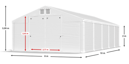 6x10 m Namiot magazynowy - Klasyk (art. 226699)