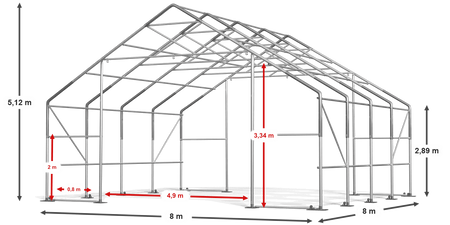 8x8 m Hala namiotowa - Arctic (art. 581134)