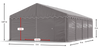 3x8 m Namiot magazynowy - Ekonomiczny (art. 770896)