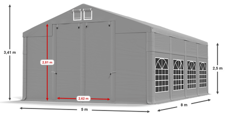 5x8 m Namiot imprezowy - Klasyk (art. 8287)