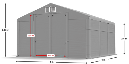 4x6 m Namiot magazynowy - Klasyk (art. 437998)