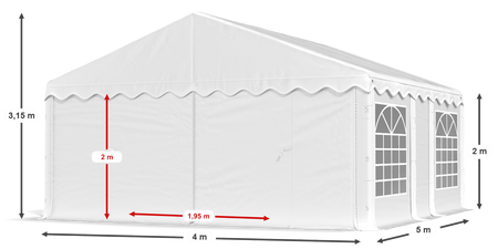 4x5 m Namiot ogrodowy - Ekonomiczny (art. 965868)