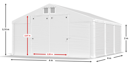 4x6 m Namiot magazynowy - Klasyk (art. 220710)