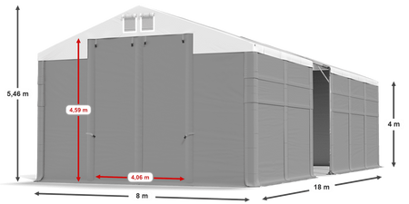 8x18 Namiot magazynowy - Klasyk (art. 260081)