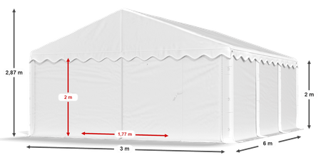 3x6 m Namiot magazynowy - Ekonomiczny (art. 7791)