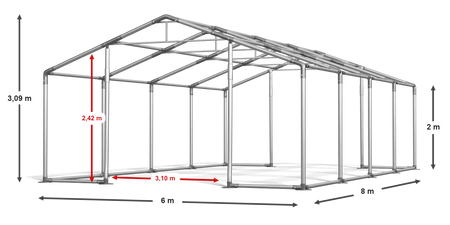 6x8 m Namiot imprezowy - Komfort (art. 776376)