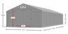 8x12 m Namiot magazynowy - Klasyk (art. 290994)