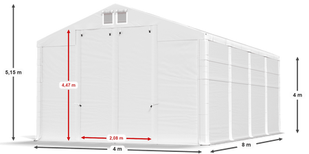 4x8 m Namiot magazynowy - Klasyk (art. 246217)