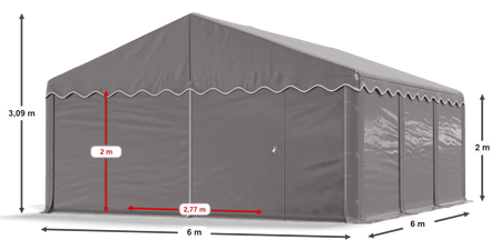 6x6 m Namiot magazynowy - Ekonomiczny (art. 966798)