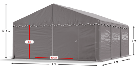 4x6 m Namiot magazynowy - Ekonomiczny (art.771368)
