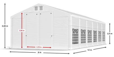 6x12 m Namiot imprezowy - Klasyk (art. 15185)