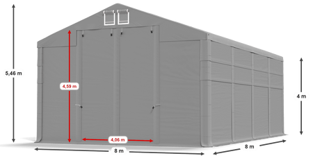 8x8 m Namiot magazynowy - Klasyk (art. 254204)