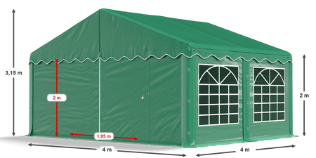 4x4 m Namiot ogrodowy - Ekonomiczny (art. 773548)