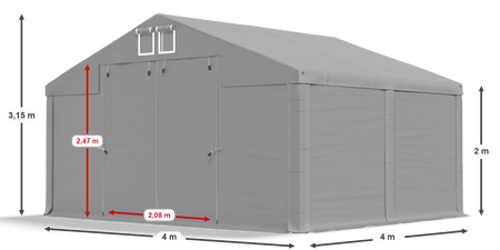 4x4 m Namiot magazynowy - Klasyk (art. 210305)