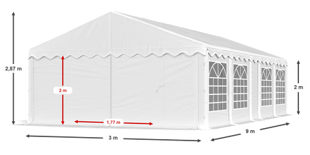 3x9 m Namiot imprezowy - Ekonomiczny (art. 965839)