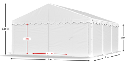 6x6 m Namiot magazynowy - Ekonomiczny (art. 966080)