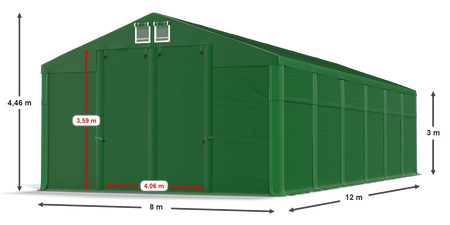 8x12 m Namiot magazynowy - Klasyk (art. 237810)
