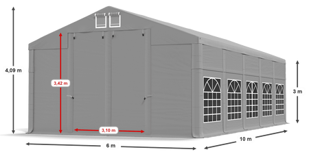6x10 m Namiot imprezowy - Klasyk (art. 46687)