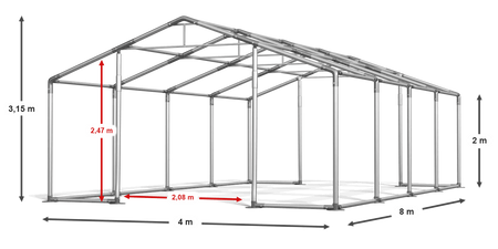 4x8 m Namiot magazynowy - Klasyk (art. 224432)