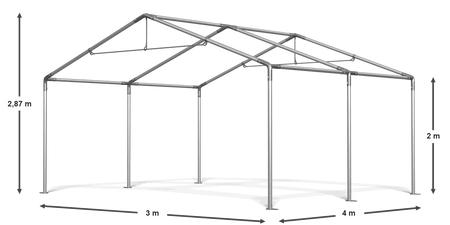 3x4 m Namiot ogrodowy - Ekonomiczny (art. 770763)