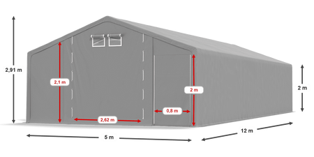 5x12 m Namiot magazynowy - Premium (art. 573775)