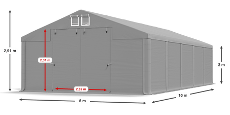 5x10 m Namiot magazynowy - Klasyk (art. 228933)