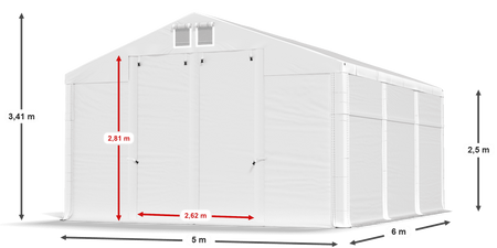5x6 m Namiot magazynowy - Klasyk (art. 527331)
