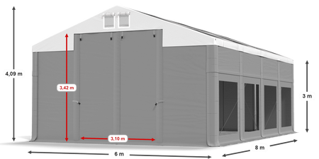 6x8 m Namiot imprezowy - Komfort (art. 197300)