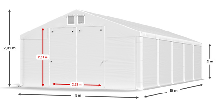 5x10 m Namiot magazynowy - Klasyk (art. 228909)