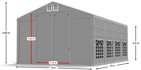 6x8 m Namiot imprezowy - Klasyk (art. 10465)