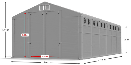 5x12 m Namiot magazynowy - Klasyk (art. 479298)