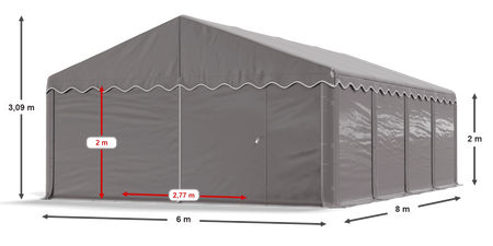 6x8 m Namiot magazynowy - Ekonomiczny (art. 772462)
