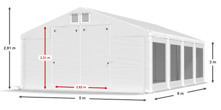 5x8 m Namiot imprezowy - Komfort (art. 590014)