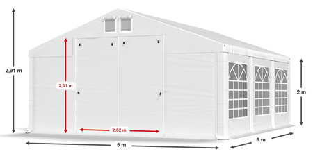 5x6 m Namiot imprezowy - Klasyk (art. 55181)