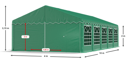 4x10 m Namiot imprezowy - Ekonomiczny (art. 777832)