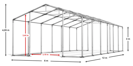 6x12 m Namiot imprezowy - Klasyk (art. 47332)